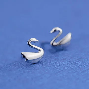 925銀針&times;小天鵝&times;耳針