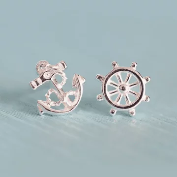 925銀針×船錨與舵×耳針