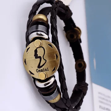 真皮&times;雙子座&times;十二星座串珠手鍊