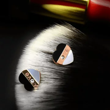 鋼飾×雙色LOVE愛心×耳釘×玫瑰金