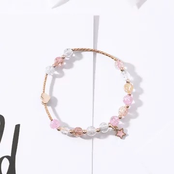 星心爆花彩晶×固定式串珠手鍊×繽彩