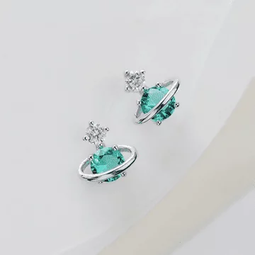 925銀針&times;綠晶小行星 &times;耳針