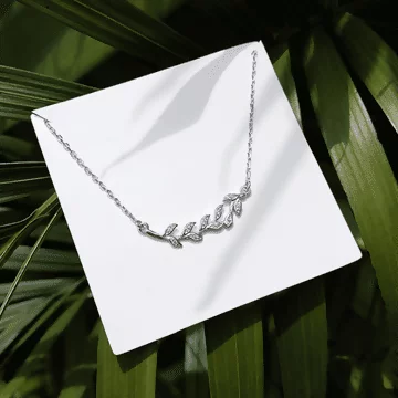 925銀飾&times;橄欖枝葉&times;鎖骨項鍊