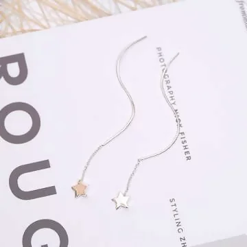 925銀針×星星波浪×流蘇耳線