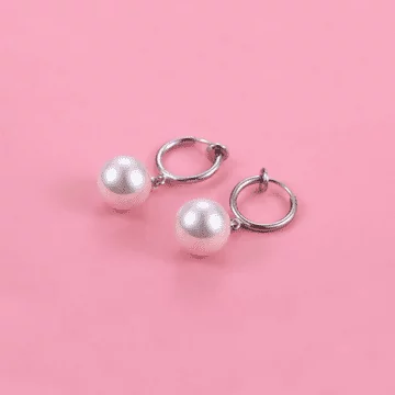 典雅珍珠×彈簧耳夾
