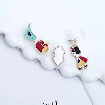 白雪公主×單邊四套件U型耳夾組