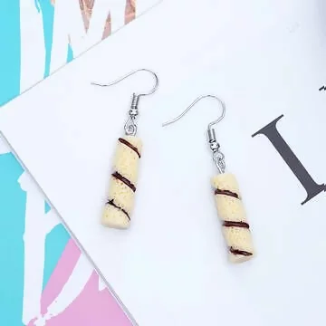 奶油捲心酥×吊墜耳勾