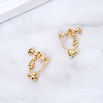 垂直插入式耳夾轉換器&times;螺旋耳夾&times;金色