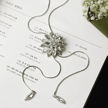 繽亮雪花晶鑽鋯石×毛衣鍊