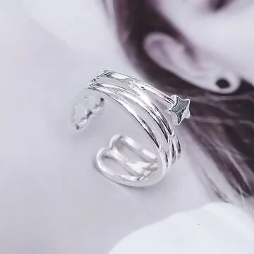 925銀飾×流星×開口戒指