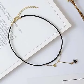 黑晶五角星直桿×頸鍊