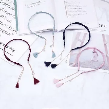 簡約珍珠垂線流蘇&times;假耳環髮箍&times;共四色