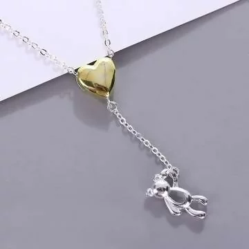 925銀飾×小熊愛心氣球×鎖骨項鍊