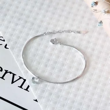 925銀飾&times;裸鑽蛇骨&times;手鍊