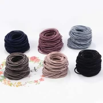 簡約細款×九十套件束髮圈×共六色