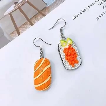 鮭魚軍艦壽司×吊墜耳勾