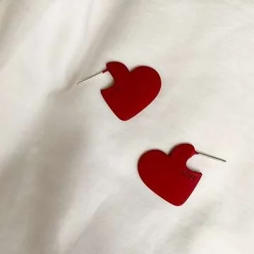 LOVE霧質紅心×耳環