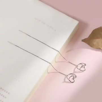 925銀針×愛心耳骨夾流蘇×兩戴式耳線