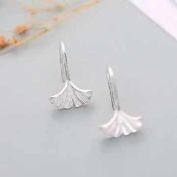 925銀針×銀杏葉×耳勾