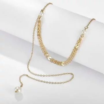 箭羽珍珠垂鍊×項鍊