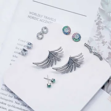 針葉晶鑽花園&times;六套件耳環組