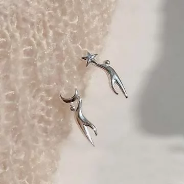925銀針&times;追星捧月&times;耳針