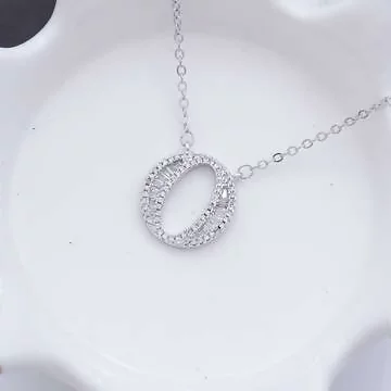 英文字母閃鑽×項鍊×O