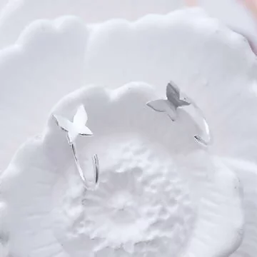 925銀針&times;清新小蝴蝶&times;耳勾