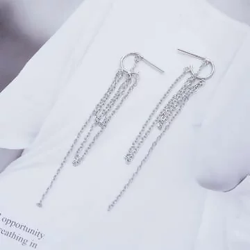 925銀針×垂簾流蘇瀑布×耳針