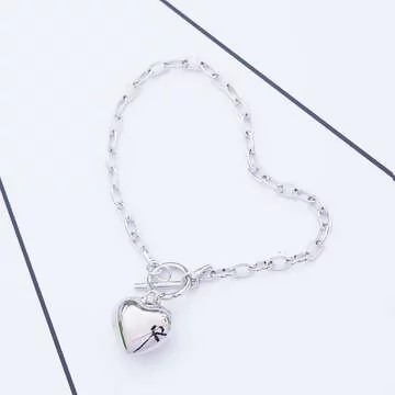 個性光面愛心&times;手鍊