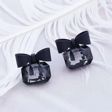 黑晶酷酷蝴蝶結×吊墜耳環