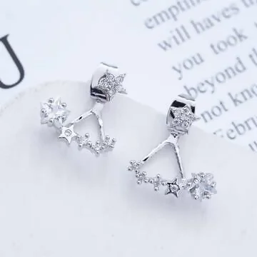 925銀針×星光閃閃×後掛式耳針