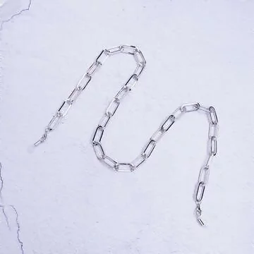 銀色個性大鍊子&times;無線耳機眼鏡口罩防丟項鍊