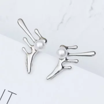 滴蠟珍珠&times;吊墜耳環