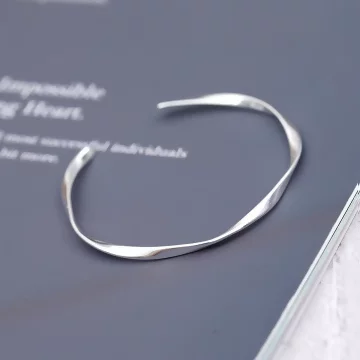 925銀飾&times;莫比烏斯環&times;開口手環