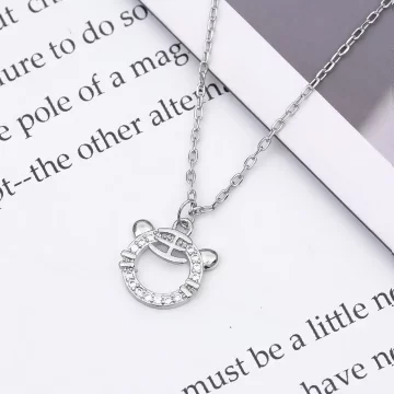 925銀飾&times;晶鑽小老虎&times;鎖骨項鍊