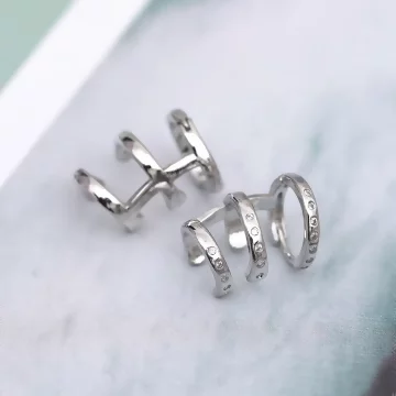 三圈小晶鑽&times;耳扣