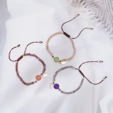 晶簇串珠琉璃×抽拉串珠手鍊×共三色