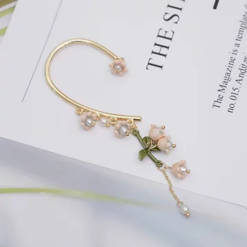 鈴蘭花甜美流蘇×單邊耳掛