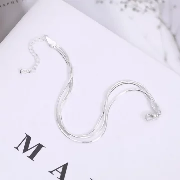 925銀飾&times;三層蛇骨&times;手鍊