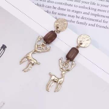 木珠靈動小鹿&times;吊墜耳環