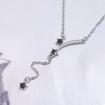 925銀飾×黑色流星×鎖骨項鍊