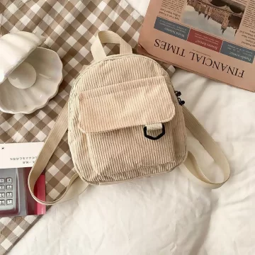復古燈芯絨&times;三用後背包&times;米白