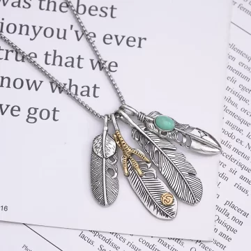 民族羽毛&times;中性長項鍊