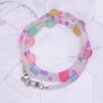 笑臉馬卡龍×手機斜背雙勾掛繩