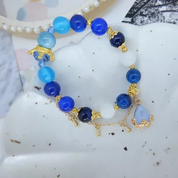 皇家湛藍琉璃×固定式串珠手鍊