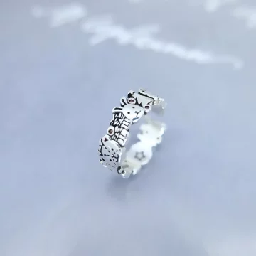 925銀飾×熊熊兔兔交換禮物×開口戒指