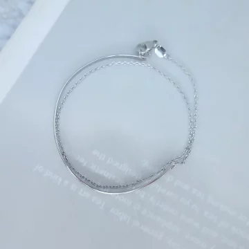 925銀飾&times;簡約雙層細環&times;手鍊