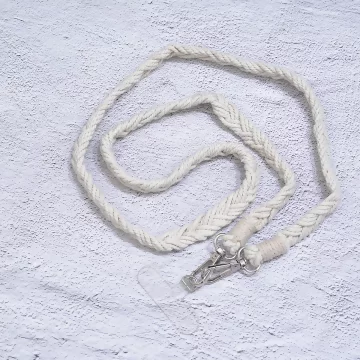 單色結辮編織&times;手機斜背雙勾掛繩&times;米色