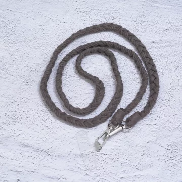 單色結辮編織×手機斜背雙勾掛繩×咖啡